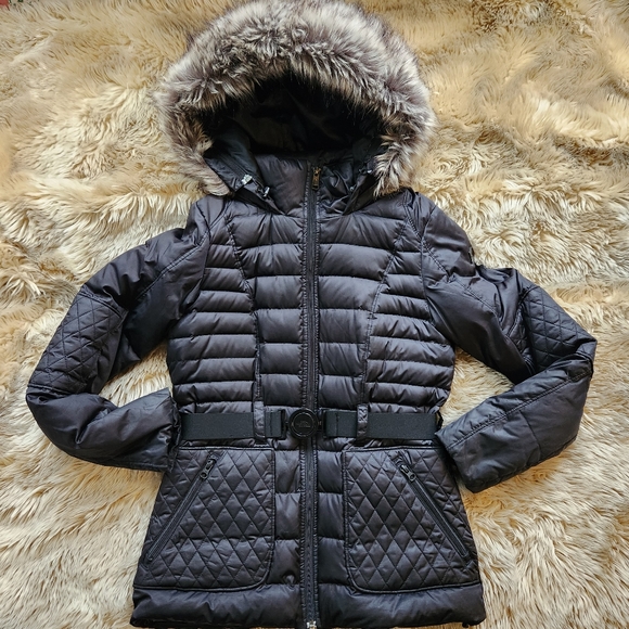 The North Face Jackets & Blazers - The North Face Small Black Fur Hooded Quilted Down Puffer Jacket